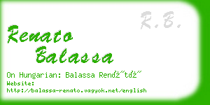 renato balassa business card